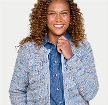 Zip Front Textured Fleck Cardigan - LD563